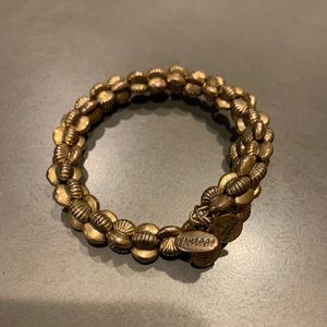 Alex and Ani Gold-tone Vintage-66 Wrap Bracelet
